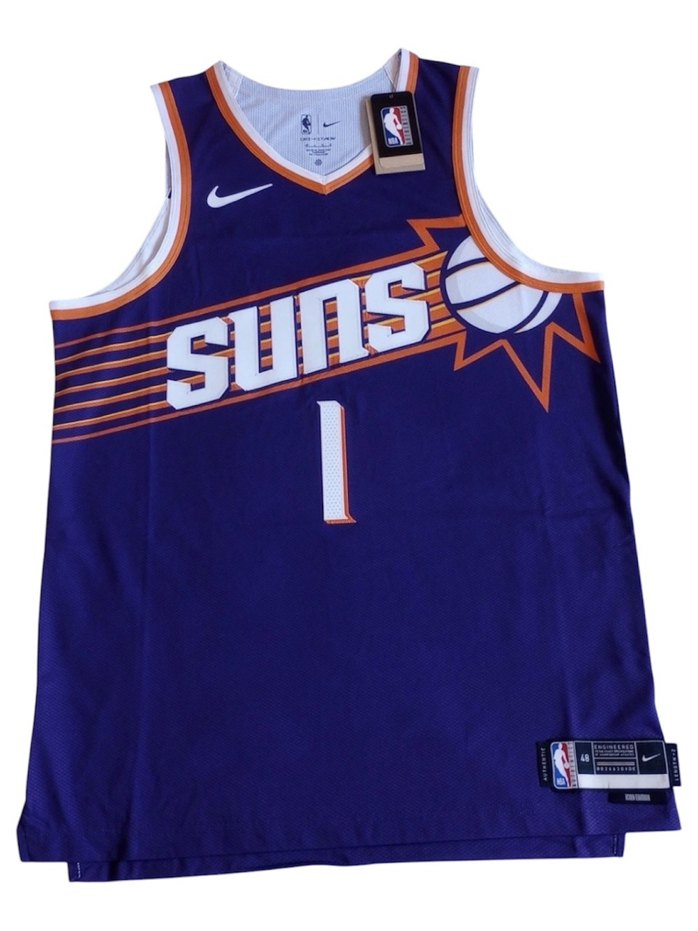 Nike Men's Devin Booker Phoenix Suns Icon Edition Authentic Jersey Sz 48 L $200